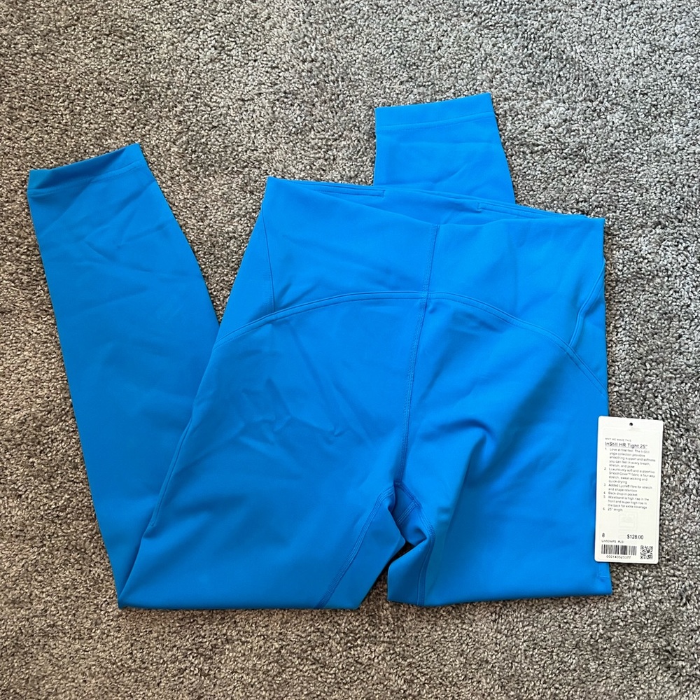 Lululemon InStill HR Tight 25” Size 8 Pool Blue Lulu Leggings High Rise NWT RARE - Picture 4 of 11
